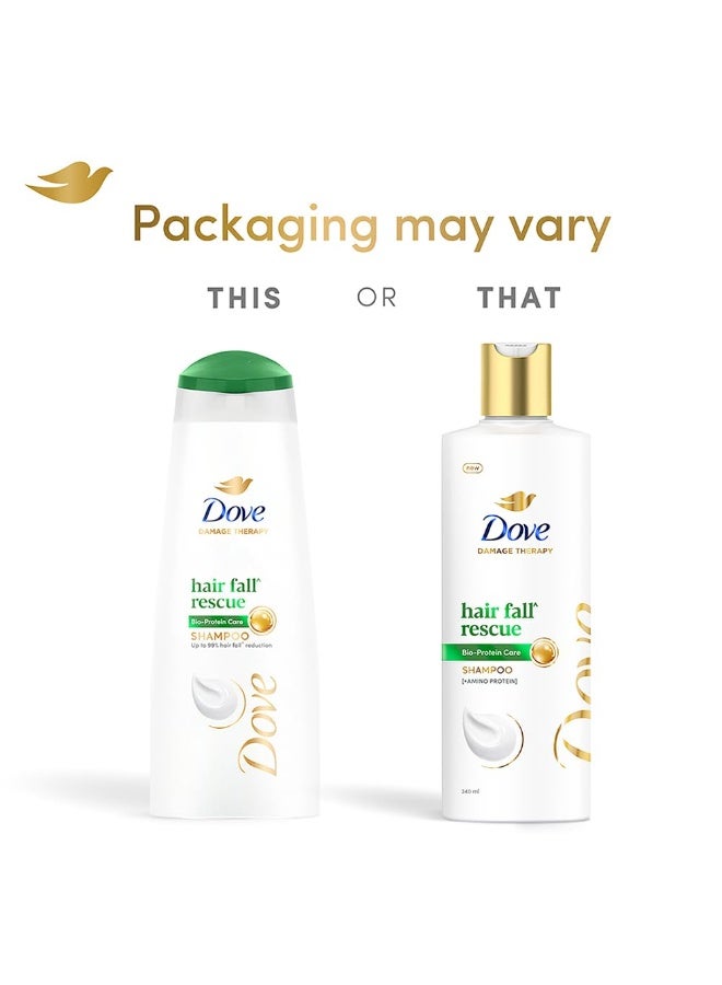 Dove Hair Fall Rescue Shampoo 340 ml|| For Damaged Hair|| Hair Fall Control for Thicker Hair - Mild Daily Anti Hair Fall Shampoo for Men & Women - Image 3